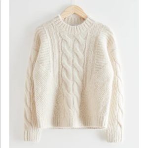 & Other Stories Cable Knit Wool Sweater [Small]